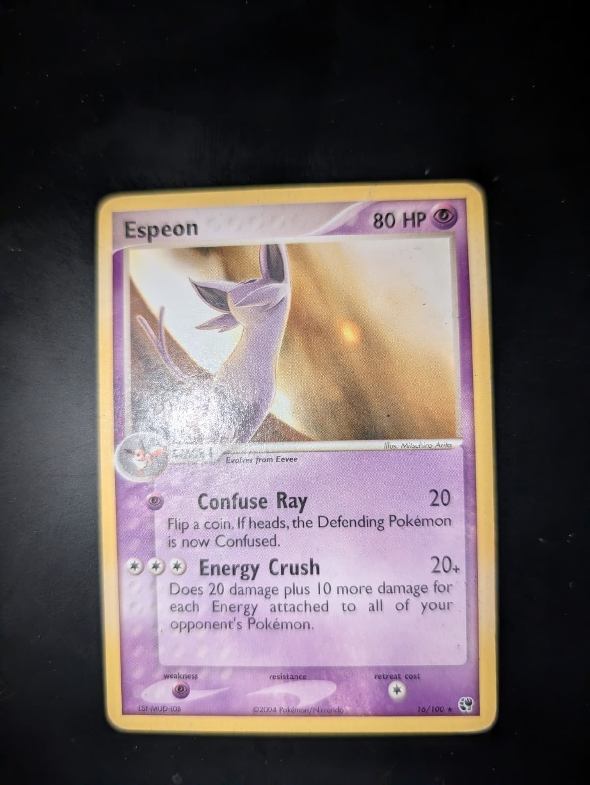 Pokémon TCG Espeon EX Sandstorm 16/100 Regular Rare Card