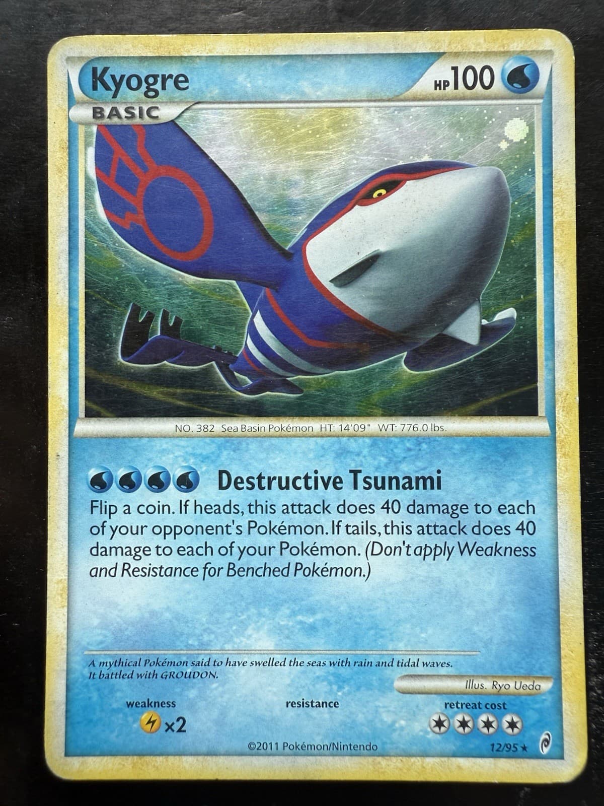 Pokemon Kyogre Holo 12/95 Call of Legends Rare Foil (MP)