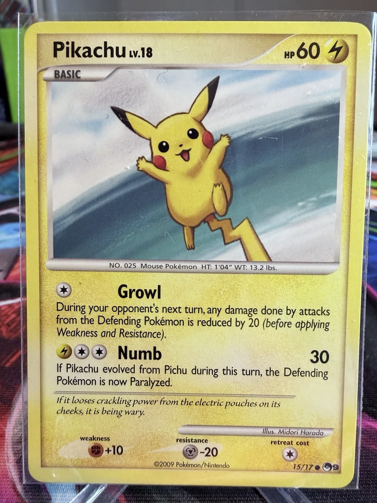 Pokemon Pop Series 9 Pikachu 2009, LV. 18, Common Card #15/17