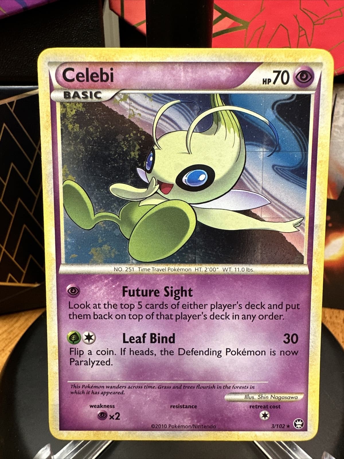 Celebi 3/102 Triumphant SWIRL VLP Almost NM Holo Rare HGSS