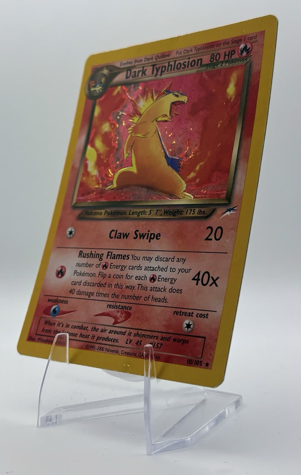 Dark Typhlosion 10/105 Neo Destiny 80 HP Holo Rare Unlimited English