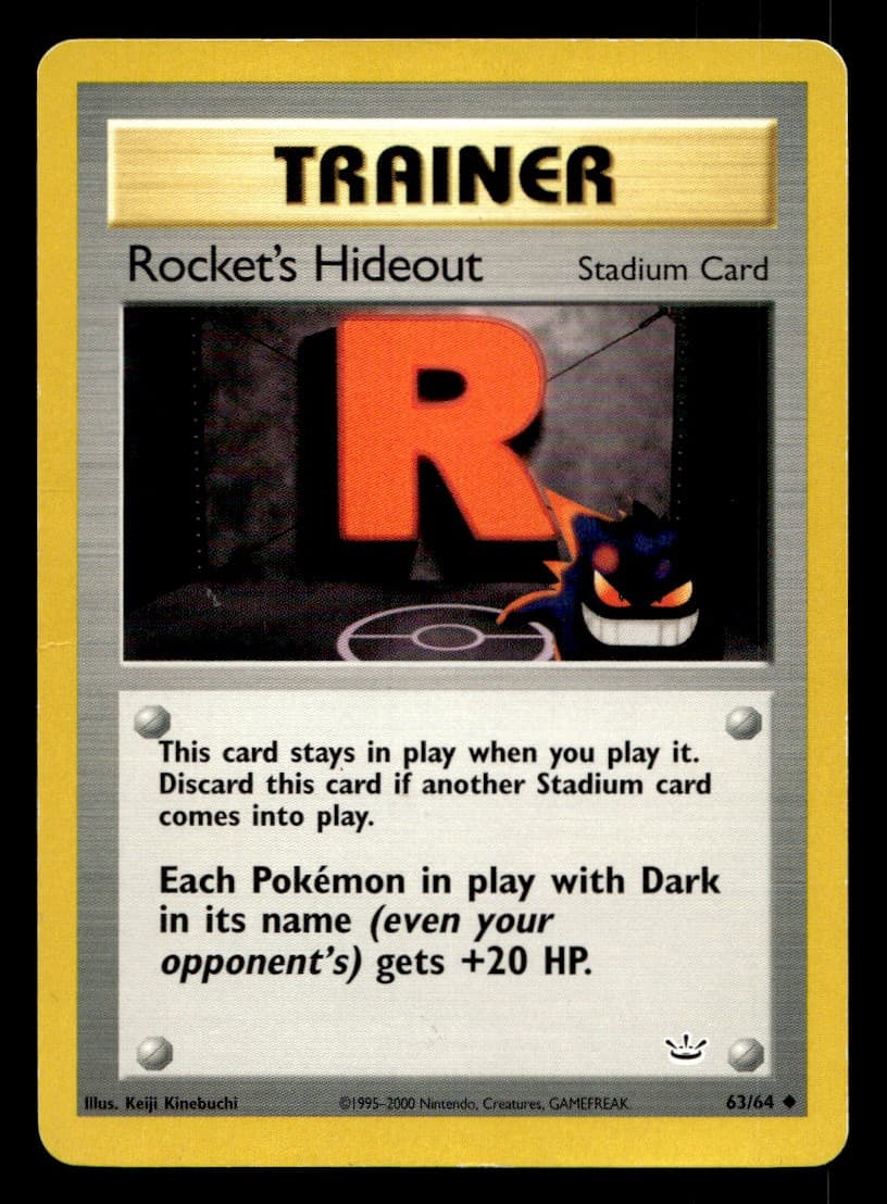 Rocket's Hideout 63/64 Neo Revelation Regular Pokémon TCG Single Card
