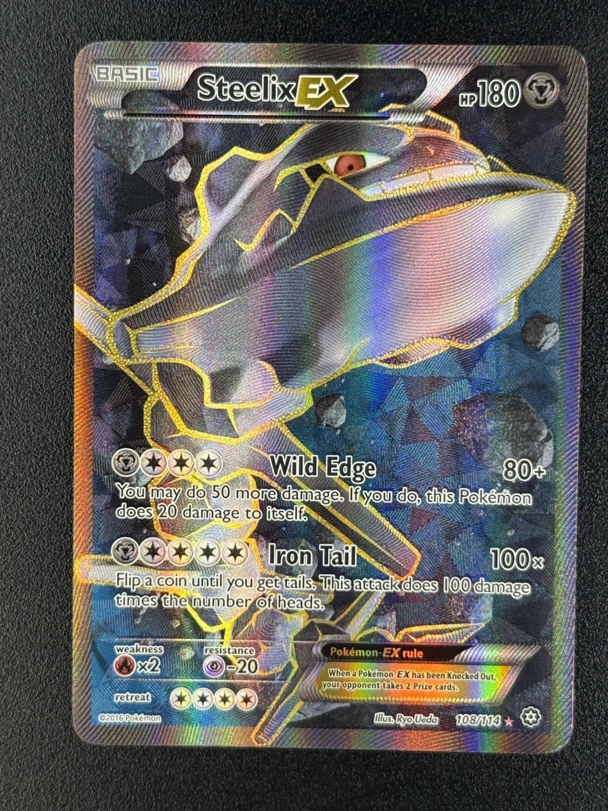 Pokemon TCG - Steelix EX 108/114 XY Steam Siege Full Art Holo