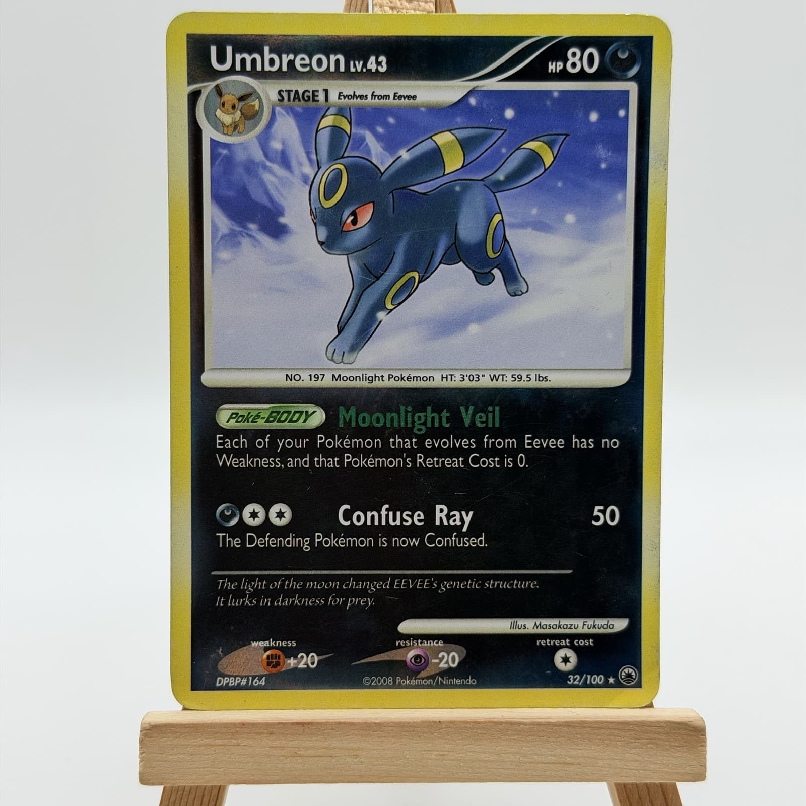 Pokemon TCG Umbreon Lv. 43 32/100 Majestic Dawn Reverse Holo