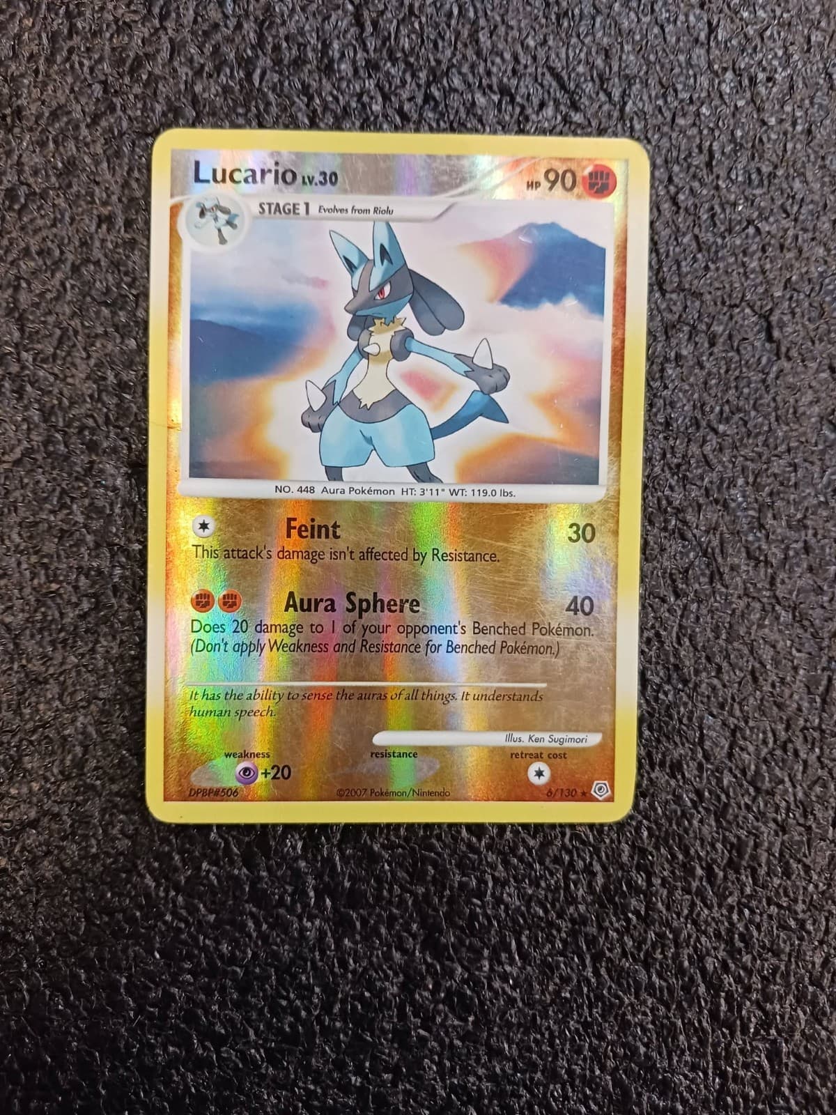 Pokemon Lucario - Diamond and Pearl Rev Holo 6/130