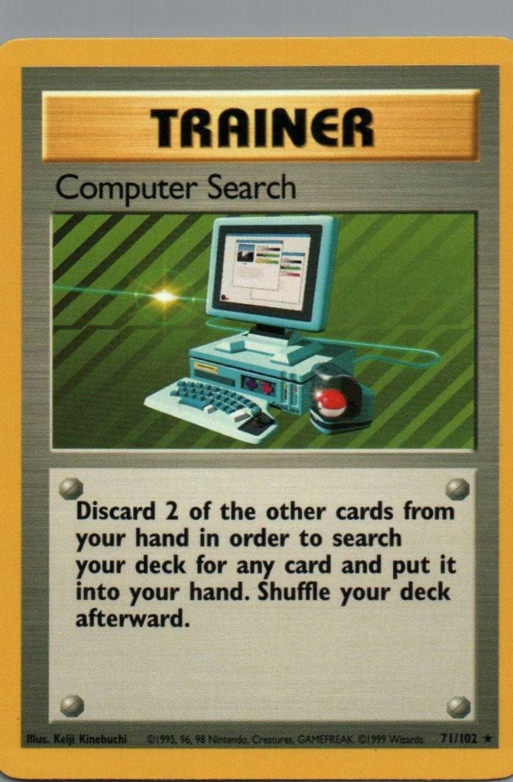 Computer Search Unlimited Rare Base Set (Shadowless) 071/102 NM