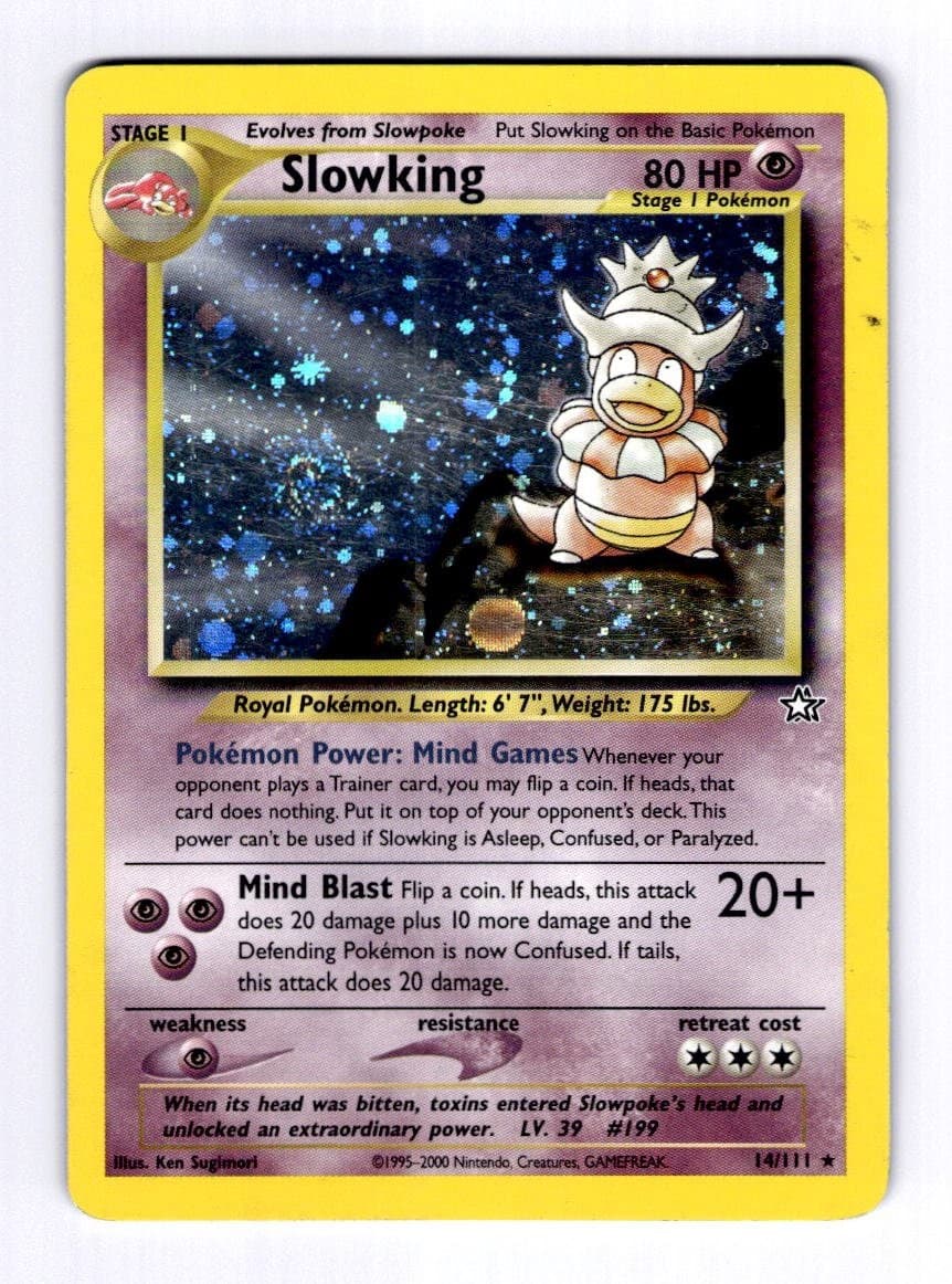 Slowking Neo Genesis #014 (2000) Holo MP Pokemon