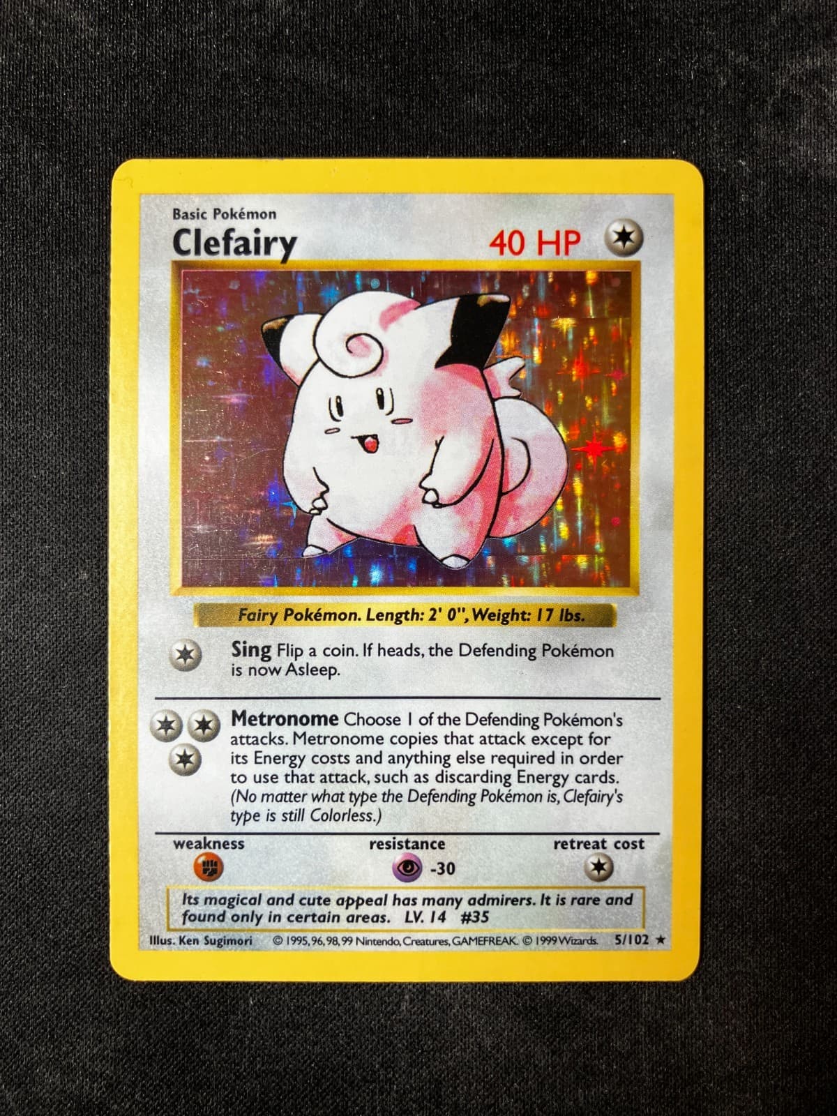 Clefairy - 1999 Base set Shadowless holo - 5/102 - Pokemon - HP