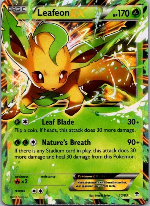 Leafeon EX Ultra Rare Generations 10/83 MP