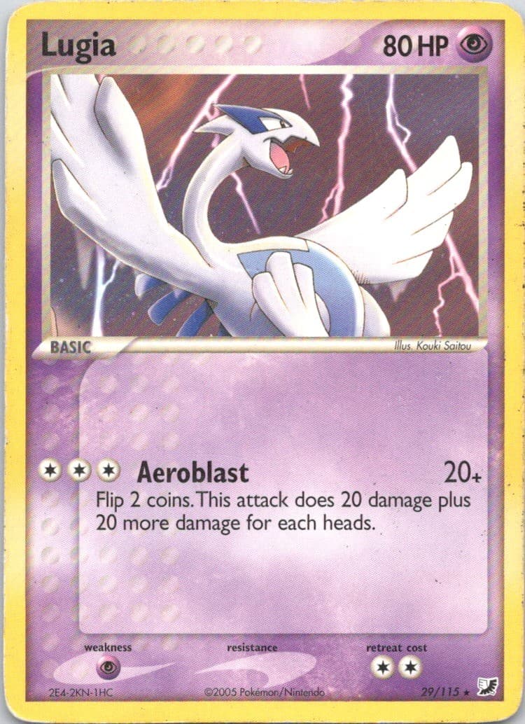 2005 Pokemon EX Unseen Forces Lugia Rare #29/115