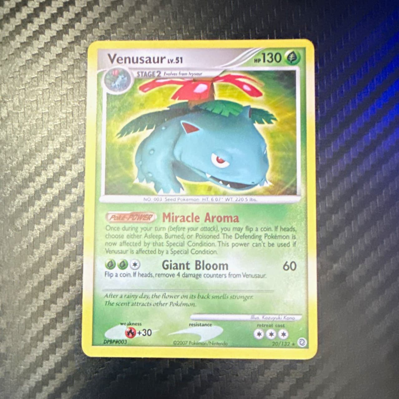 Pokemon TCG Venusaur 20/132 Secret Wonders Holo Rare Card English 130 HP 2007