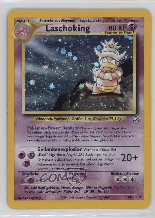 Slowking Holo German Pokemon Neo Genesis #14 2000