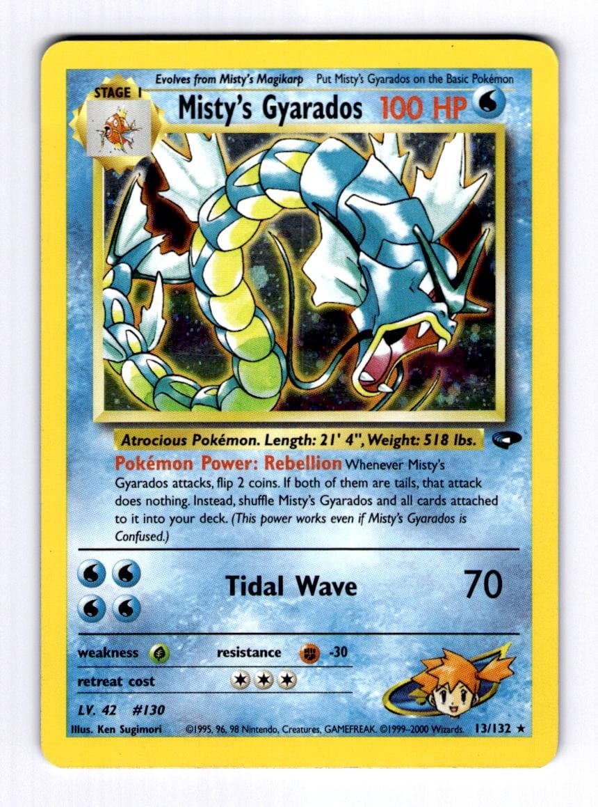 Misty's Gyarados Gym Challenge #013 (2000) Holo HP Pokemon