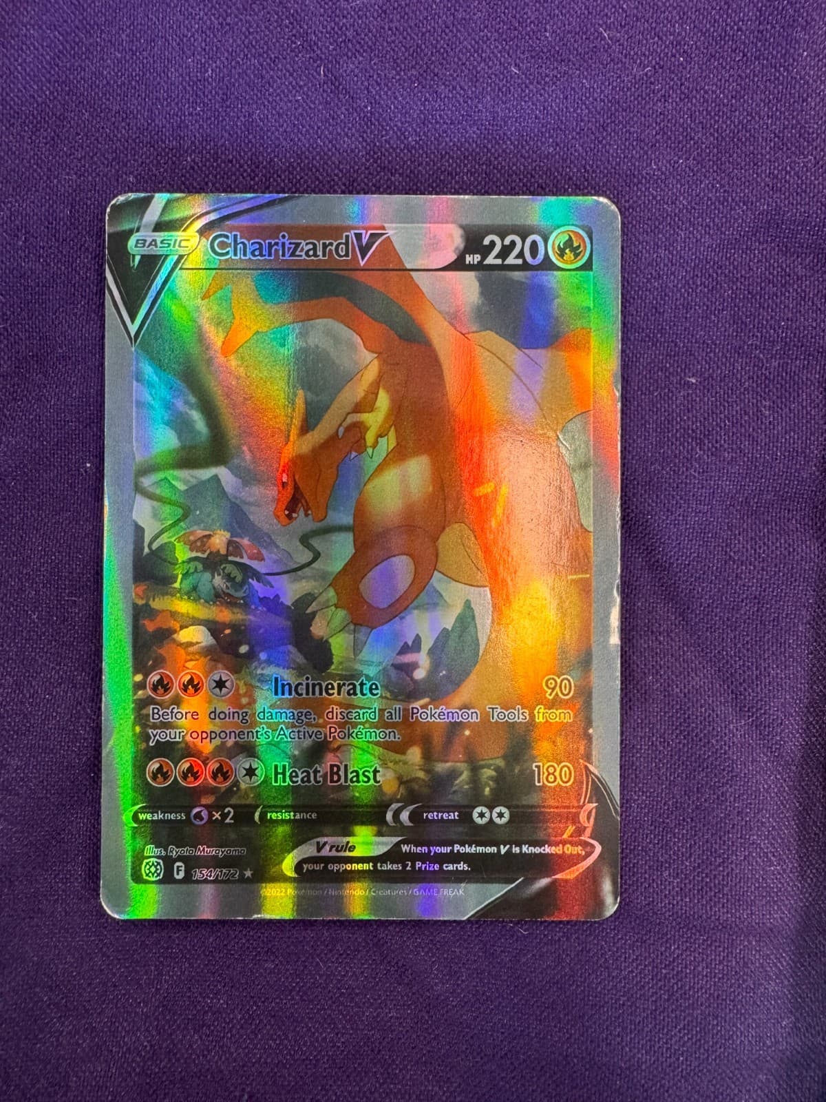 Charizard V (Alternate Full Art) 154/172 Swsh09: Brilliant Stars Holo