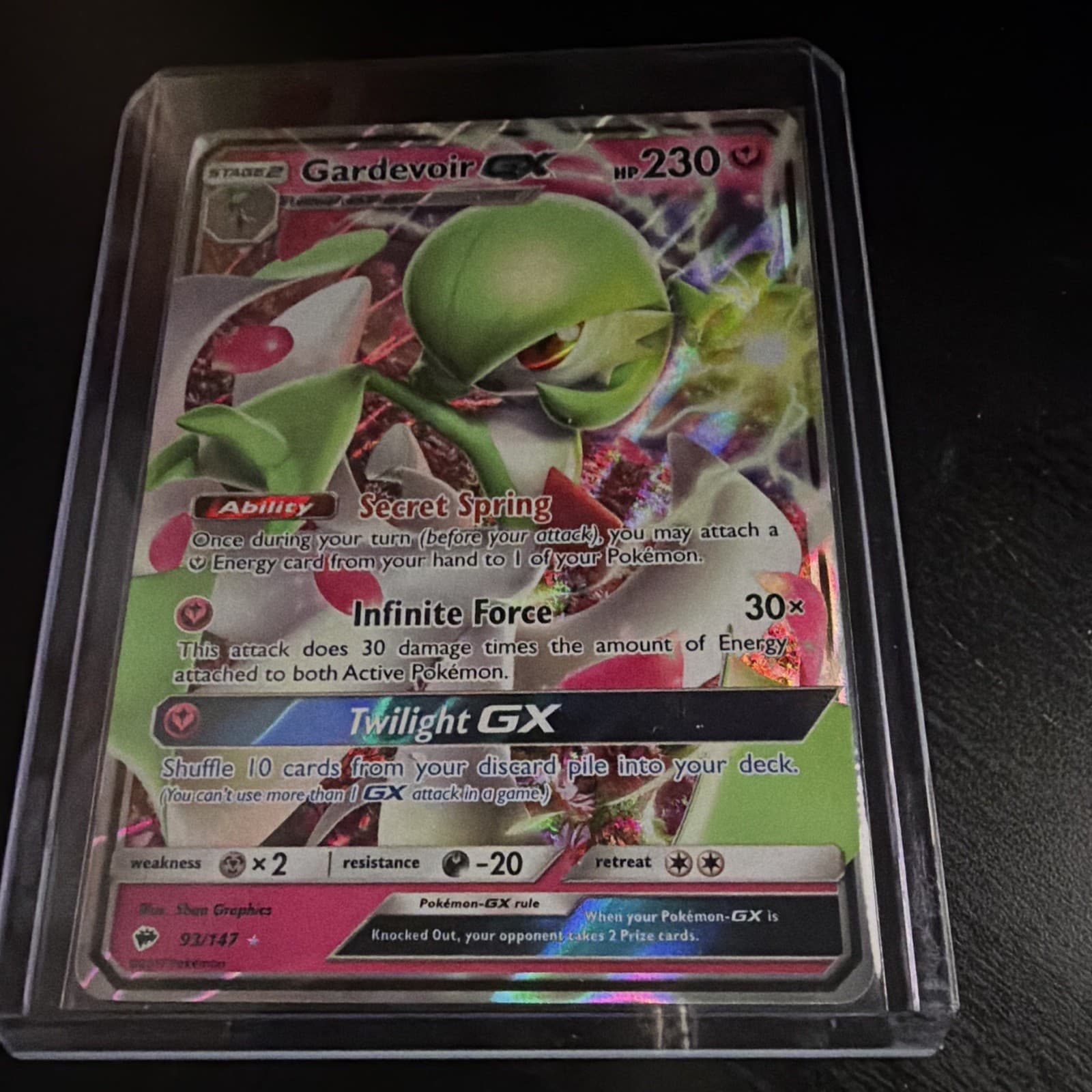 Gardevoir GX 93/147 SM Burning Shadows Full Art Holo Ultra Rare English 230 HP