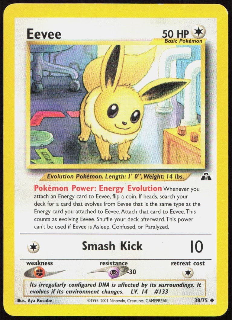 Eevee Unlimited Uncommon Neo Discovery 38/75 LP