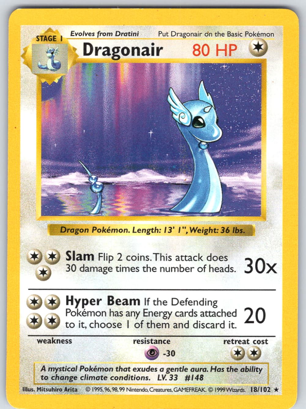 Dragonair #18 Base Set Shadowless