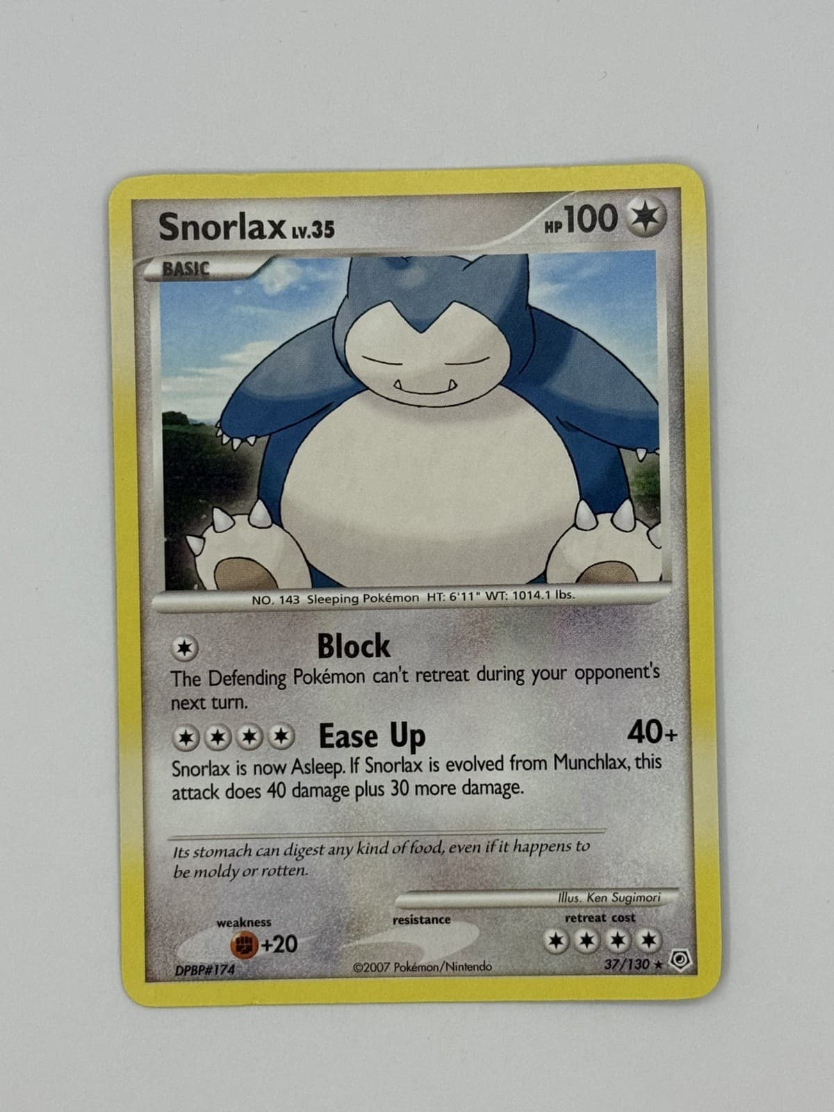 Snorlax 37/130 Diamond and Pearl Regular Rare - LP