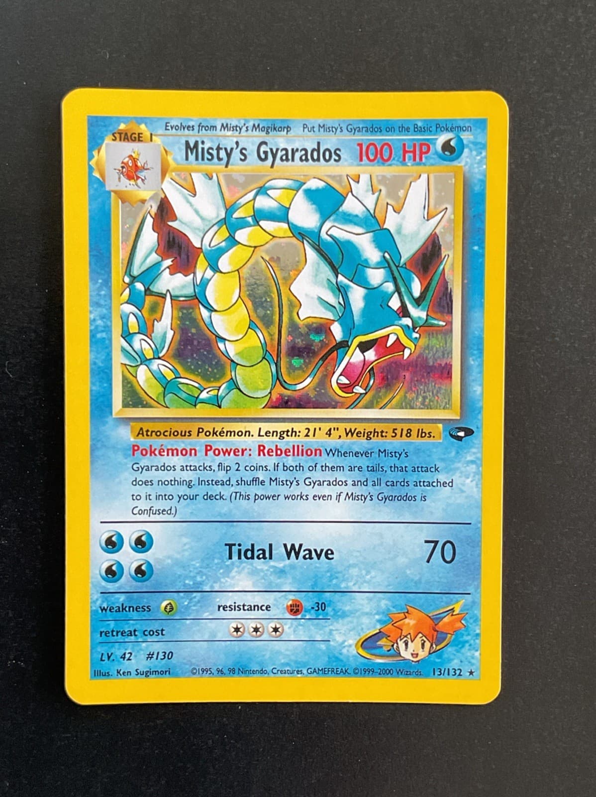 Pokemon Misty's Gyarados 13/132 Holo Gym Challenge Pokemon Unlimited Holo LP