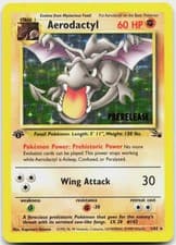 Aerodactyl (Prerelease) 01/62 Promo WoTC Promo Pokemon 1st Edition Holo LP +