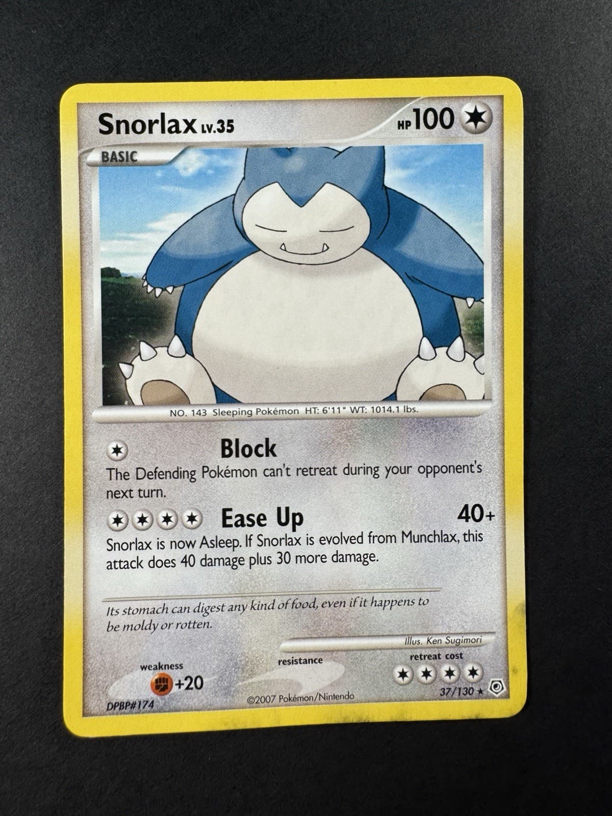 Snorlax 37/130 Diamond and Pearl Regular 2007 LP