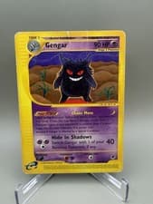 DAMAGED! Pokemon Card Gengar 48/165 Expedition Base Set Non-Holo Rare DMG 2002