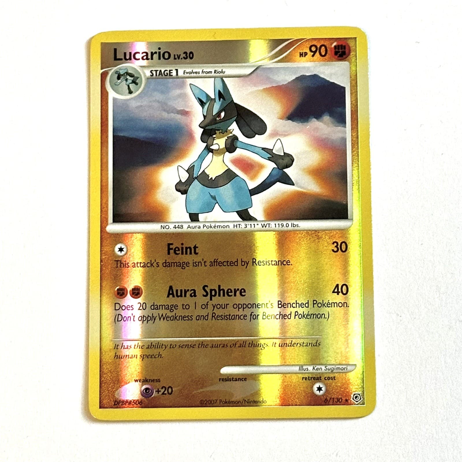 Lucario 6/130 Diamond and Pearl Reverse Holo