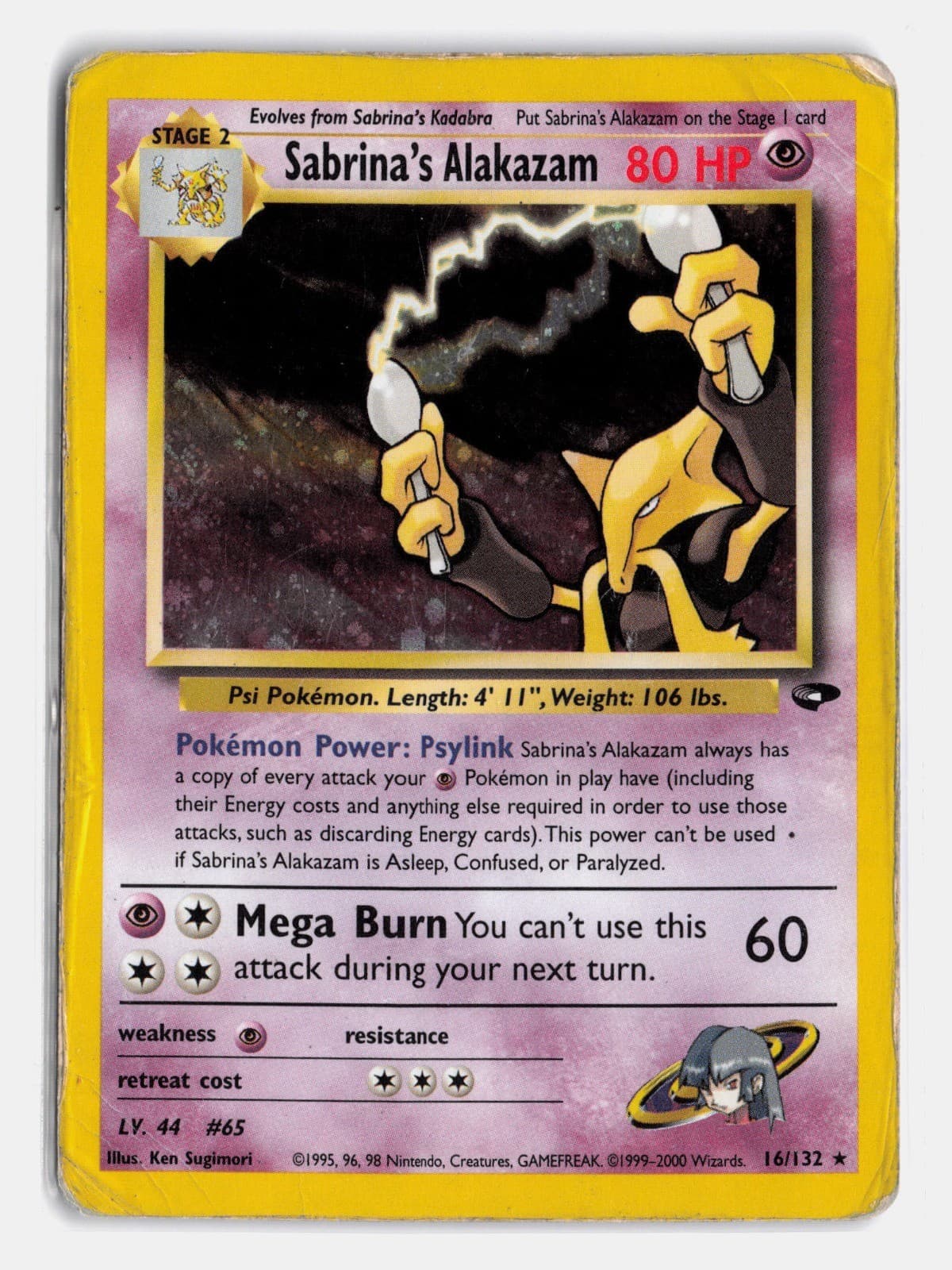 Sabrina's Alakazam Gym Challenge #016/132 HP Pokemon TCG Holo Rare