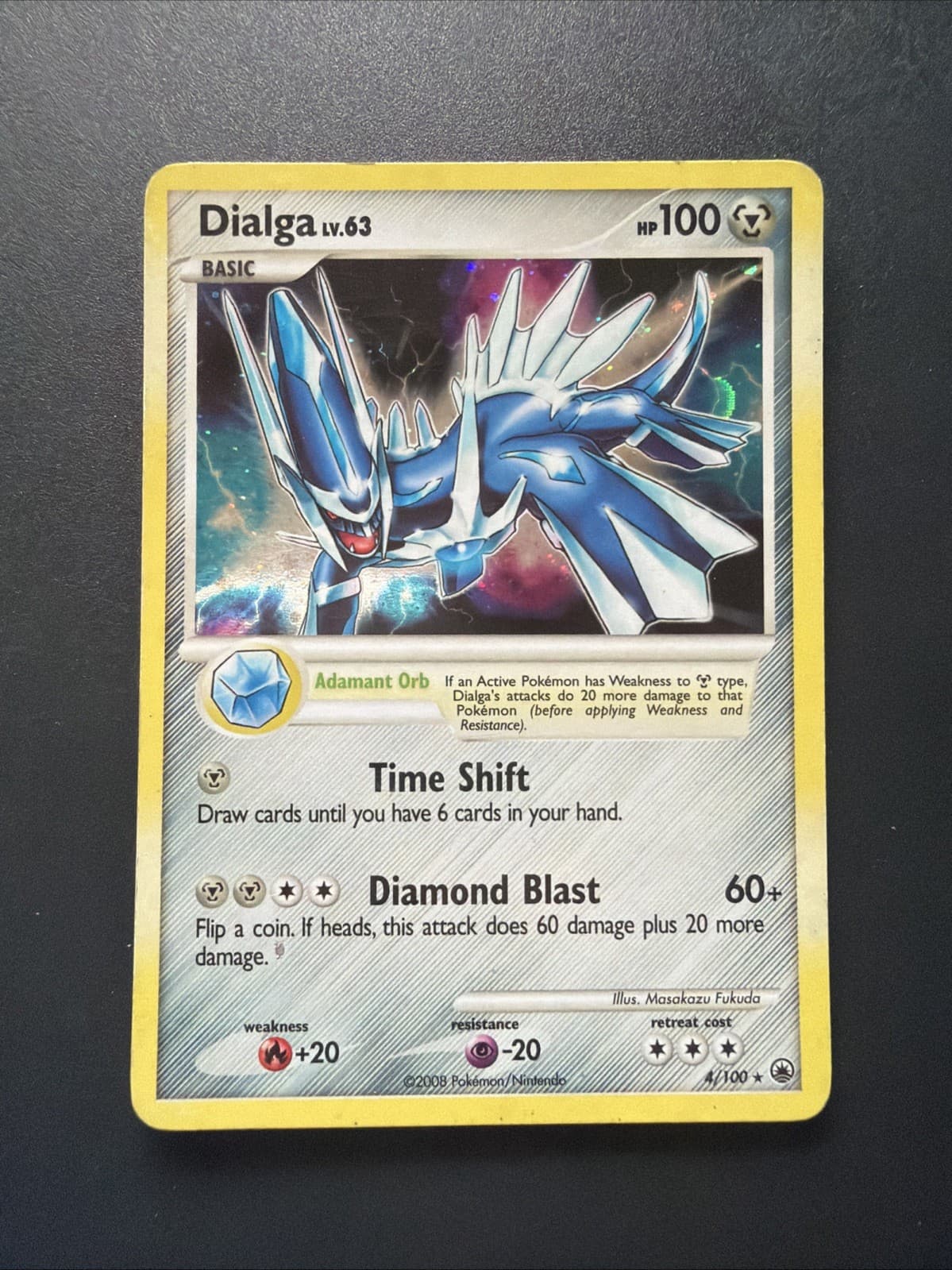 The Pokemon Company Pokemon TCG Dialga 4/100 Majestic Dawn Holo Rare ENG 100