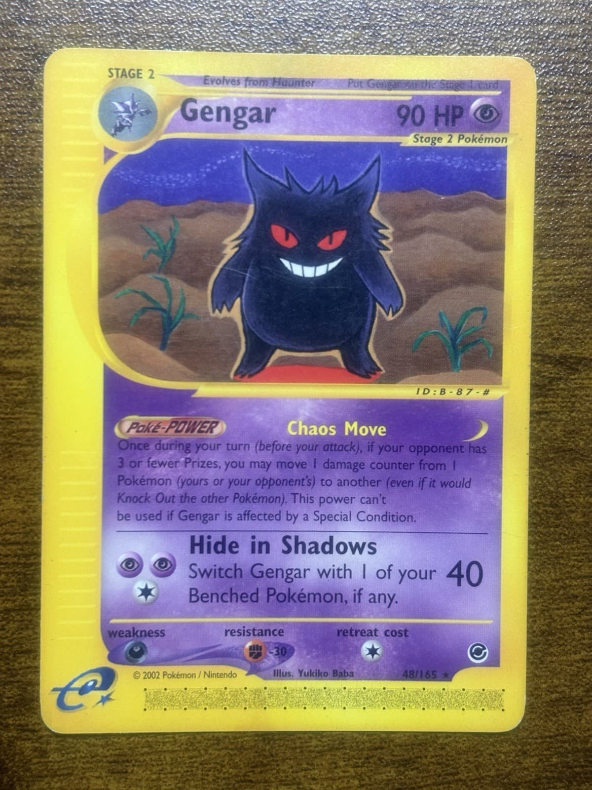 Pokémon Gengar 48/165 Expedition Base Set 2002 Non-Holo Rare LP