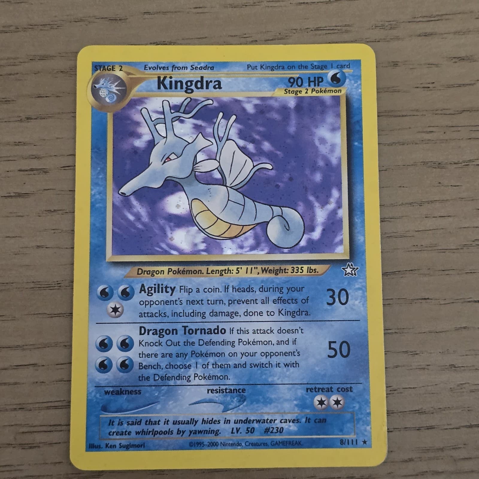 2000 Pokemon Neo Genesis Holo Kingdra #8 HP