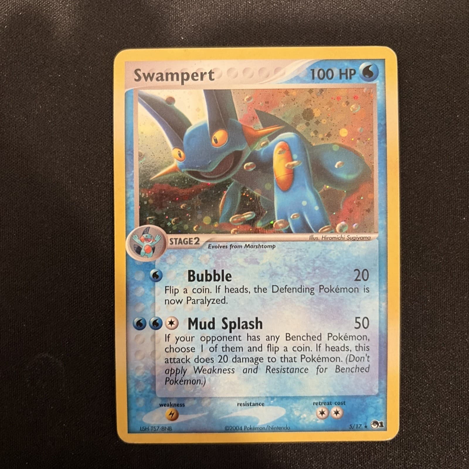 Swampert 5/17 Holo Rare POP Series 1 Promo HP 2004 - HP condition