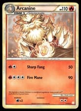 Arcanine - 1/123 HeartGold & SoulSilver Rare Deck Exclusives 001/123 HP DAMAGED
