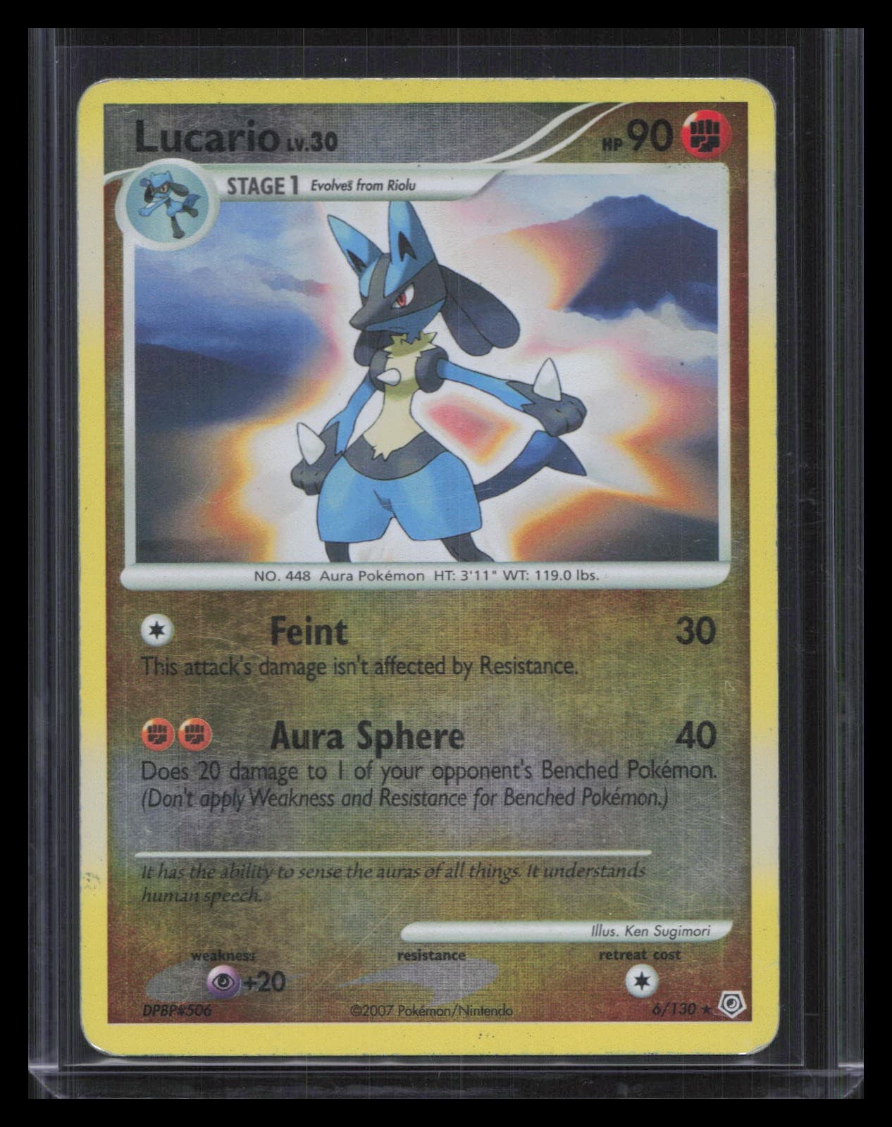 Lucario Diamond and Pearl #6/130 Reverse Holo MP