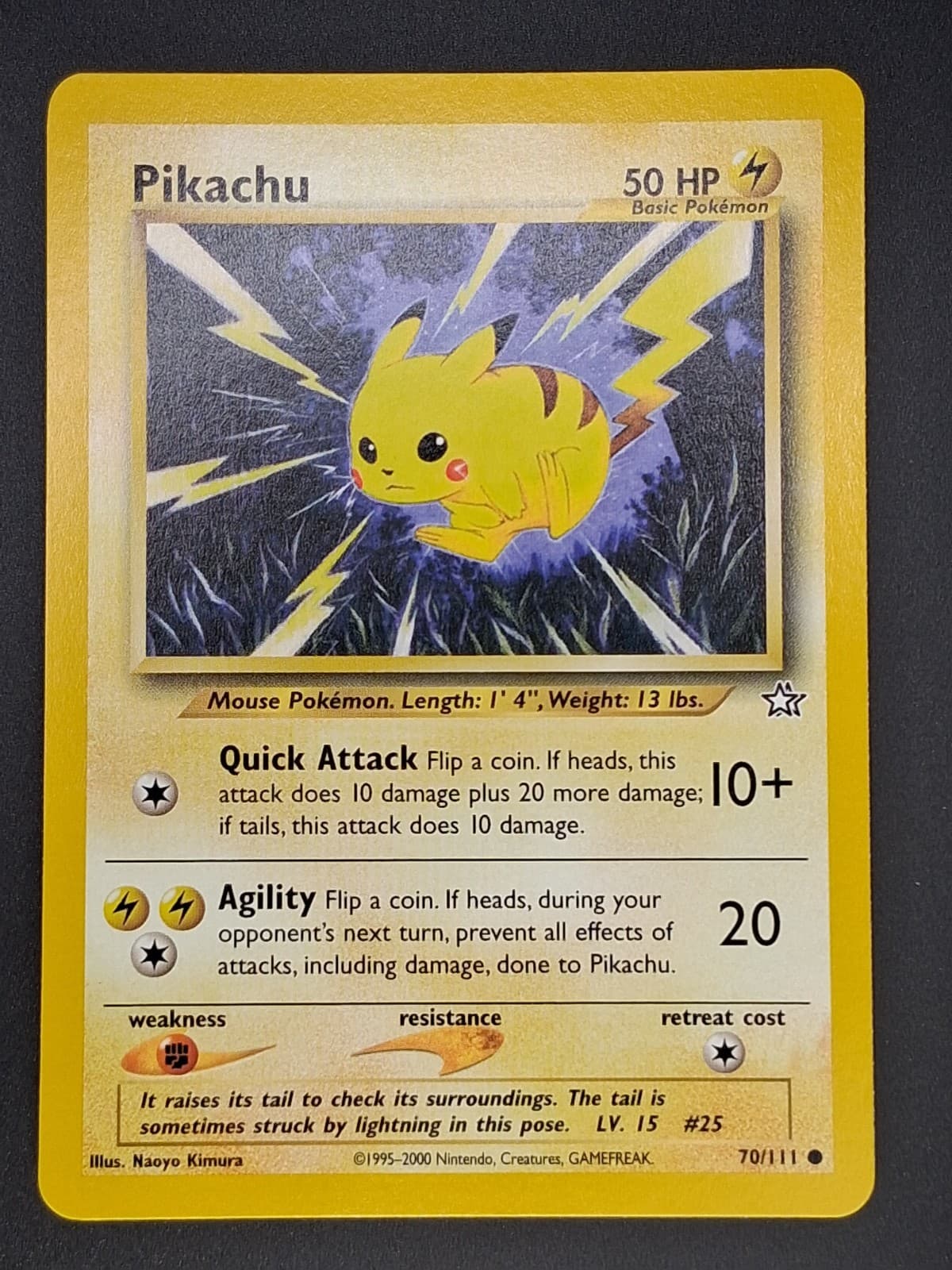 Pikachu 70/111 Common Neo Genesis Pokemon Unlimited