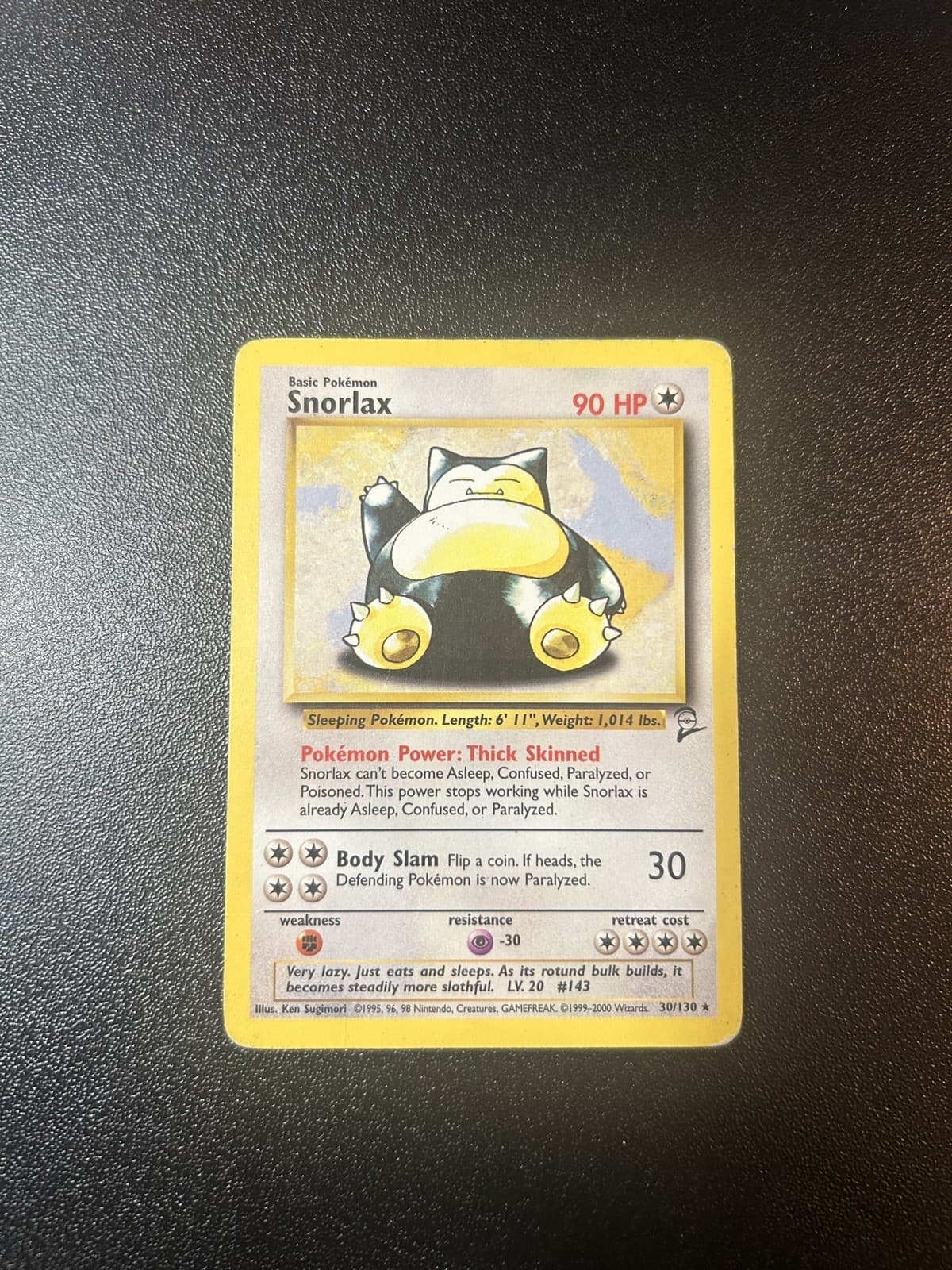 Snorlax 30/130 Rare Regular Base Set 2 Pokemon English