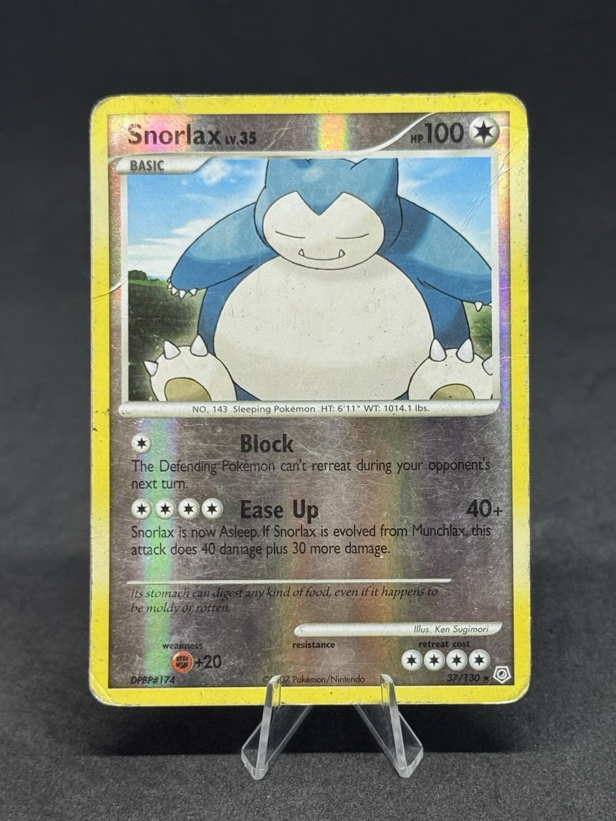 Snorlax 37/130 Diamond and Pearl Reverse Holo