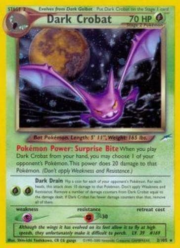Neo: Destiny Dark Crobat - 2/105 - Holo Rare - Unlimited Edition x1 Light Play P