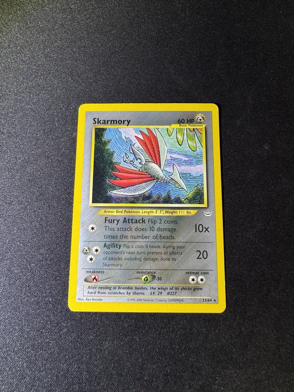 Skarmory Pokémon Card Neo Revelation 23/64 Rare Non Holo