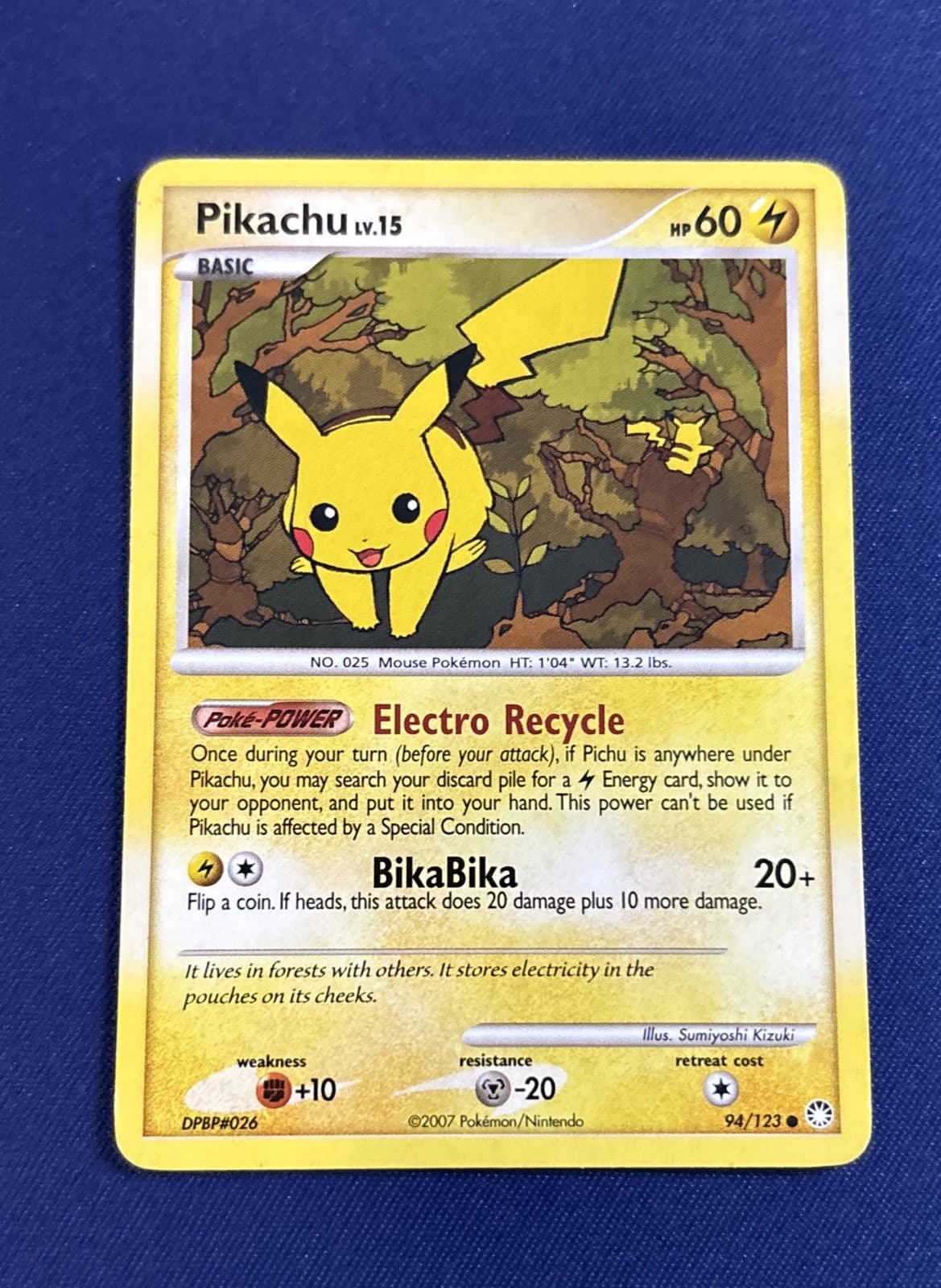 Pokemon Pikachu 94/123 Mysterious Treasures Regular 0823PO