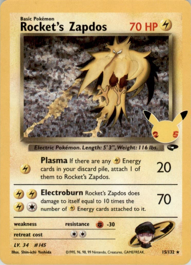 2000 Pokemon Gym - Challenge #15 Rocket’s Zapdos Holofoil