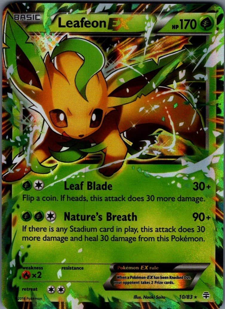 Leafeon EX Ultra Rare Generations 10/83 LP