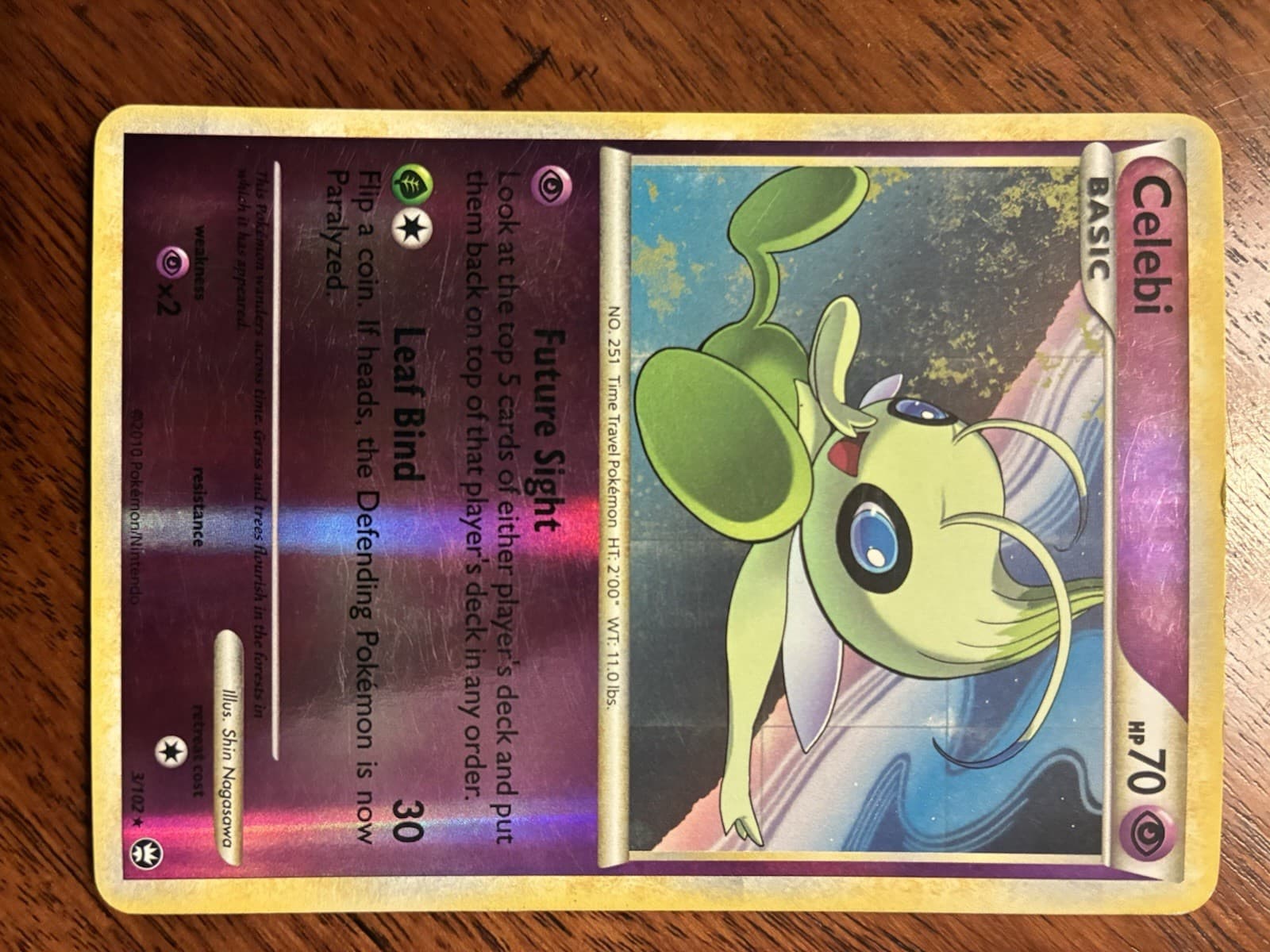 Celebi 3/102 Triumphant Reverse Holo Pokemon Card