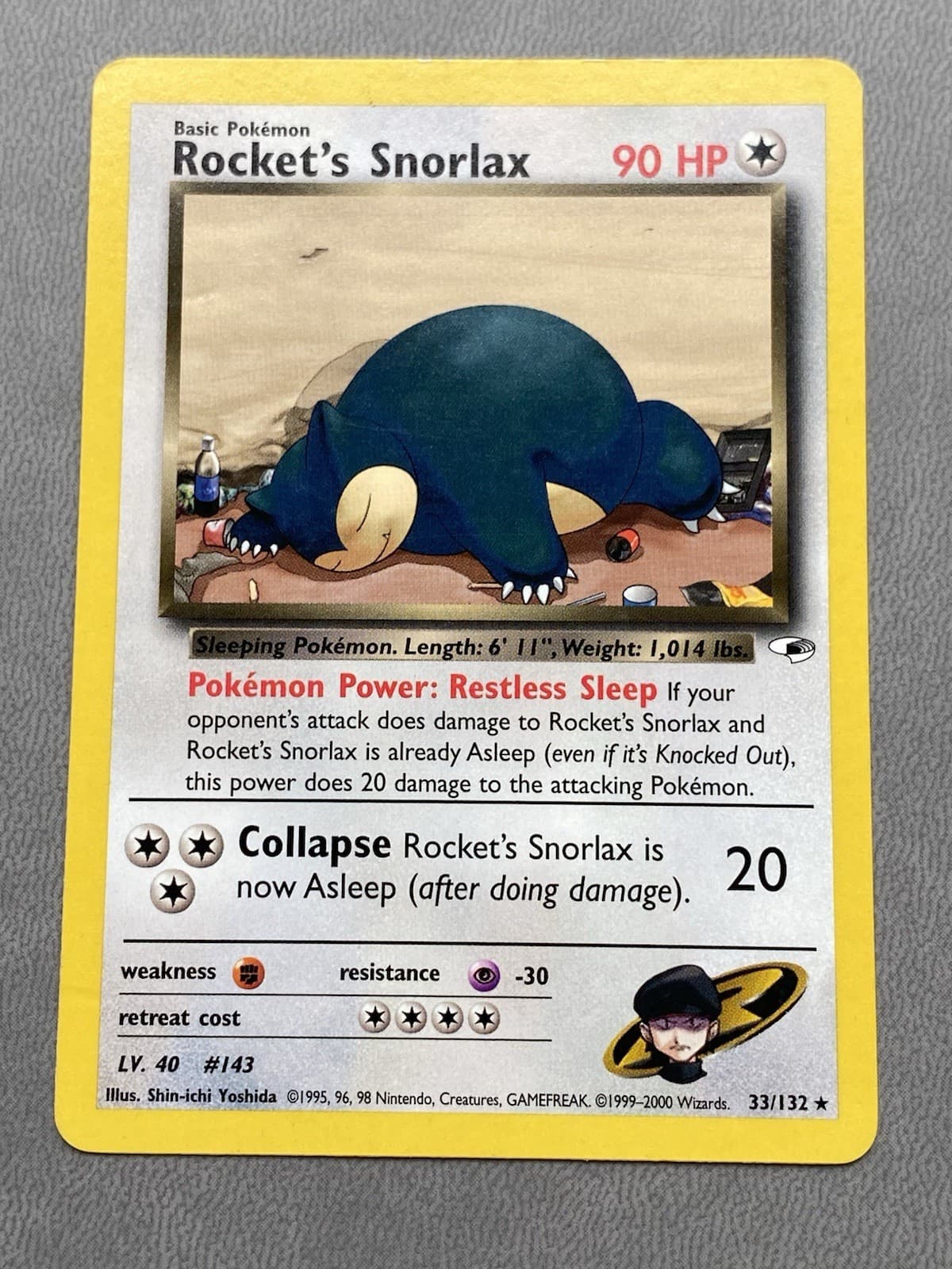Rocket's Snorlax 33/132 Gym Heroes