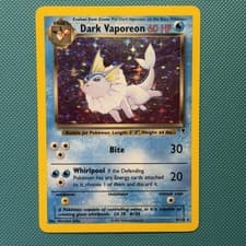 Pokemon Vintage Holo Deck Exclusive Dark Vaporeon 9/110 Legendary Collection