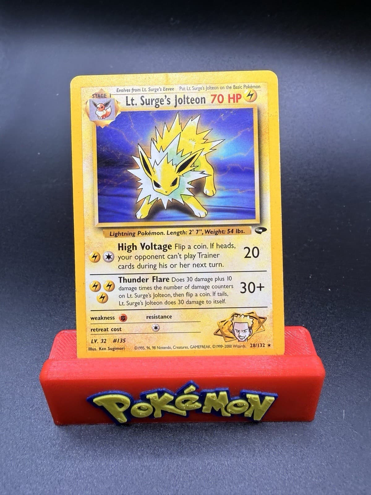 Pokemon: Lt. Surge's Jolteon #28/132 Rare Non-holo Gym Challenge 2000 - MP