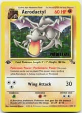 Aerodactyl (Prerelease) 01/62 Promo WoTC Promo Pokemon 1st Edition Holo LP+