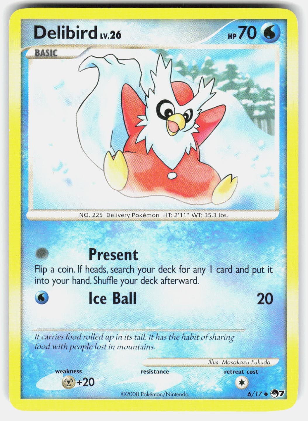 Delibird 6/17 UC POP Series 7 Pokemon LP