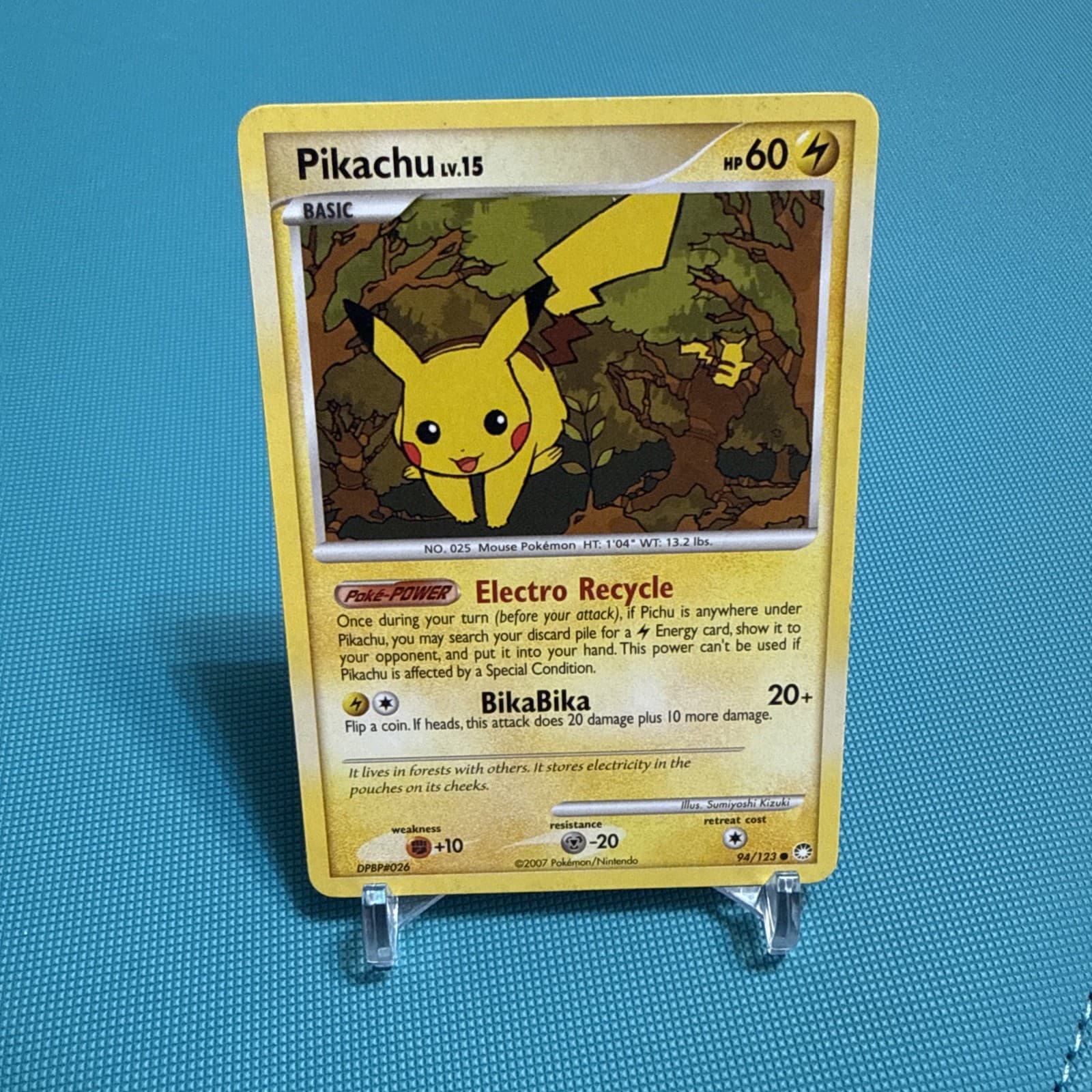 Pokemon Pikachu 94/123 LP+ Mysterious Treasures Non Holo Rare TCG Card
