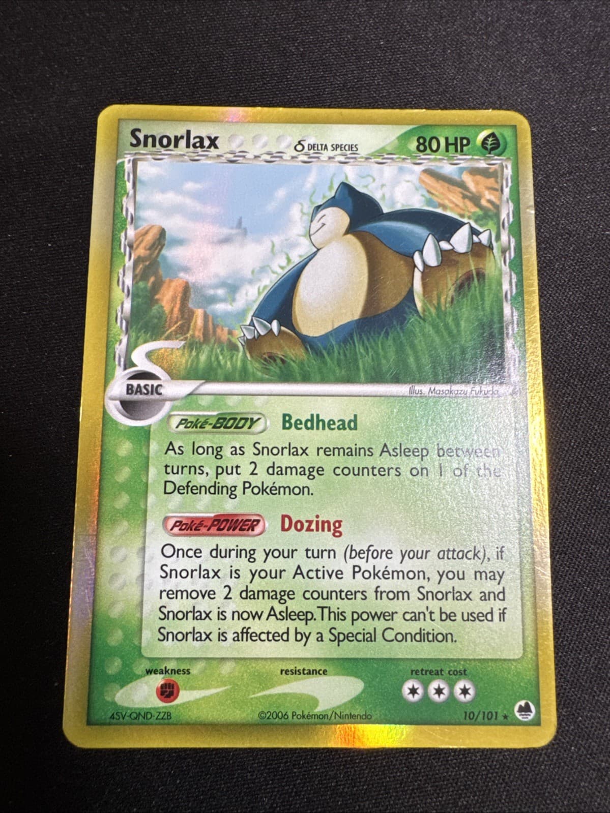 Snorlax (Delta Species) 10/101 - EX Dragon Frontiers - Pokémon Card - Holo
